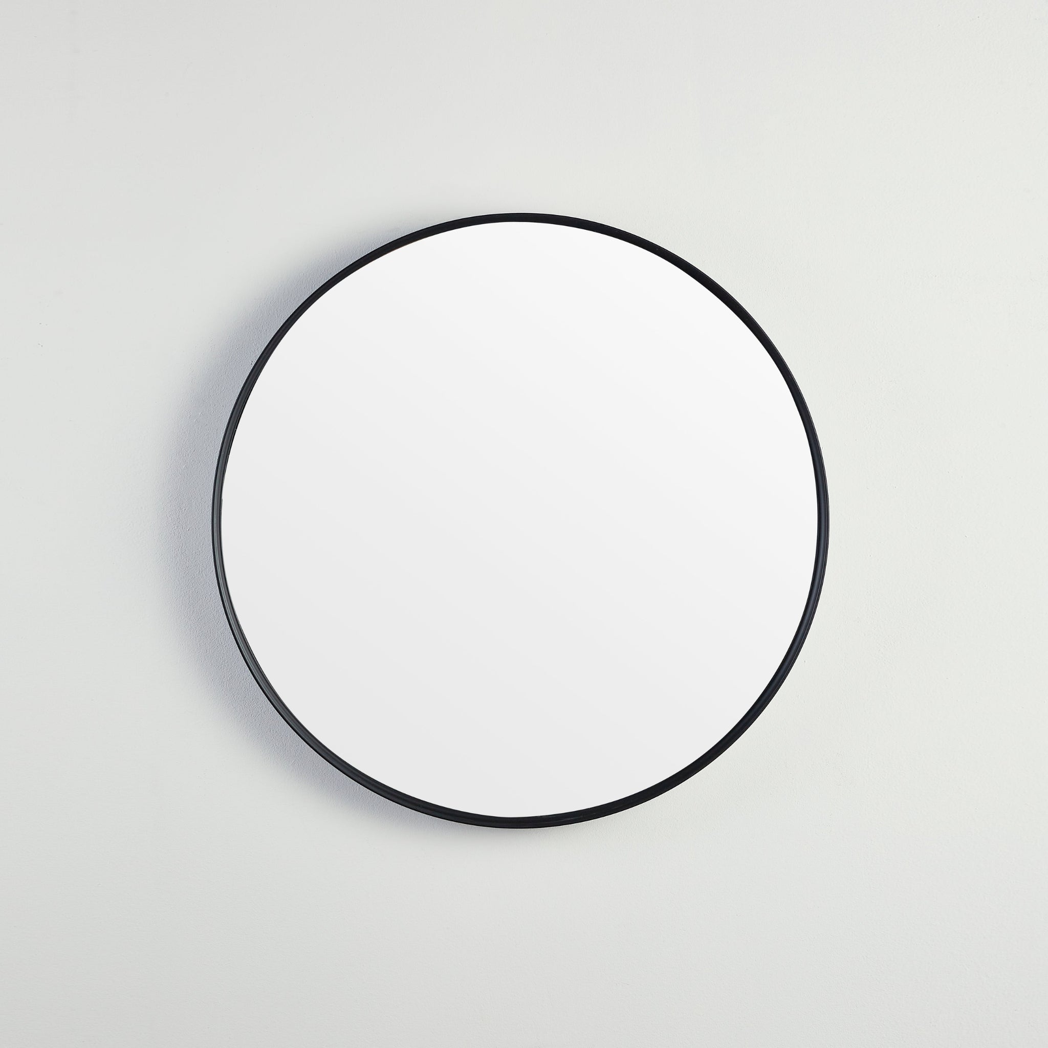 VITO VETRA ROUND ALUMINUM FRAMED MIRROR MATTE BLACK 700X700MM