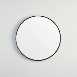 VITO VETRA ROUND ALUMINUM FRAMED MIRROR MATTE BLACK 700X700MM