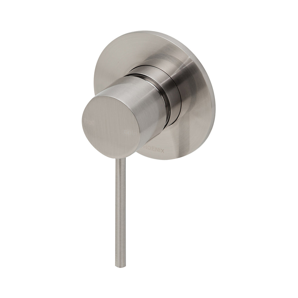 PHOENIX VIVID SLIMLINE SWITCHMIX WALL SHOWER MIXER COMPLETE KIT BRUSHED NICKEL