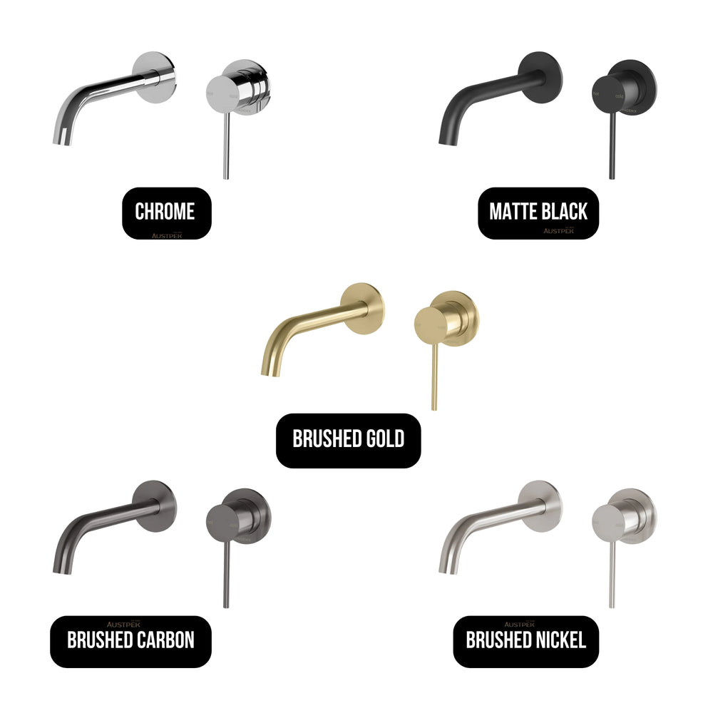 PHOENIX VIVID SLIMLINE SWITCHMIX WALL BASIN / BATH MIXER SET CHROME
