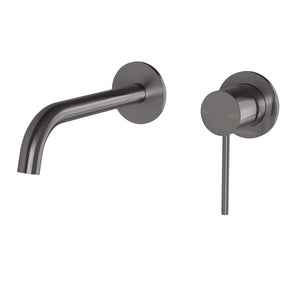 PHOENIX VIVID SLIMLINE SWITCHMIX WALL BASIN / BATH MIXER SET BRUSHED CARBON