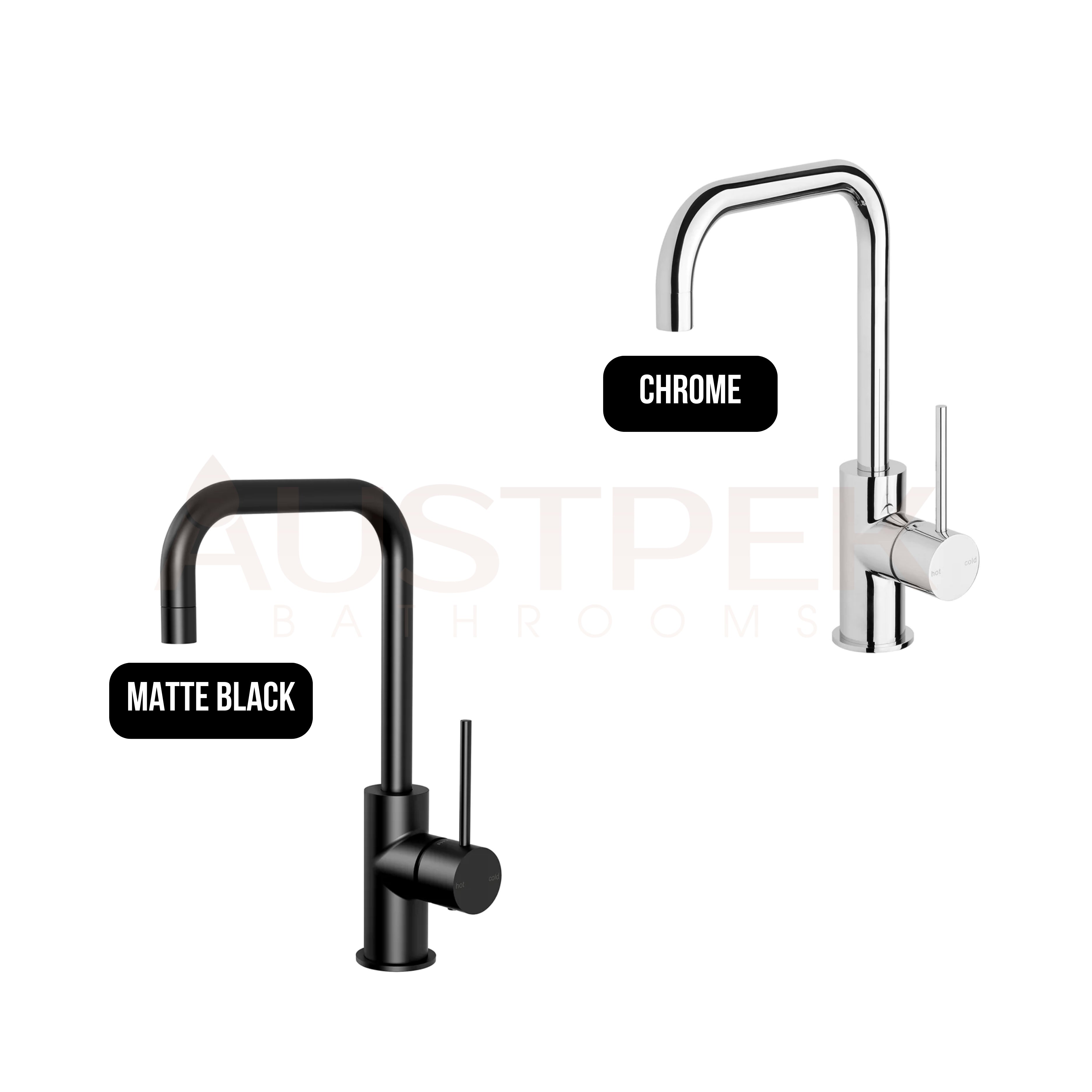 PHOENIX VIVID SLIMLINE SINK MIXER 296MM MATTE BLACK