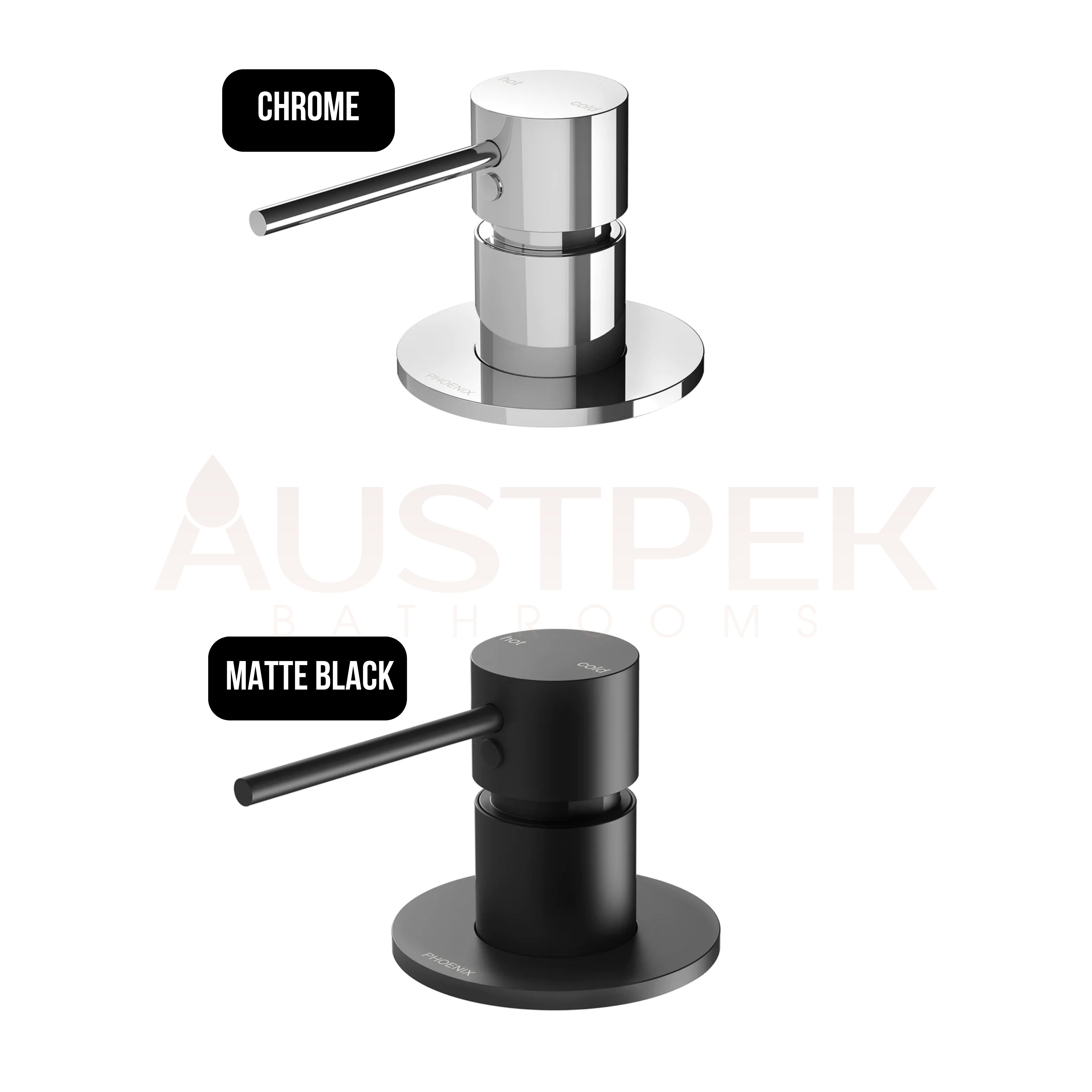 PHOENIX VIVID SLIMLINE HOB MIXER MATTE BLACK