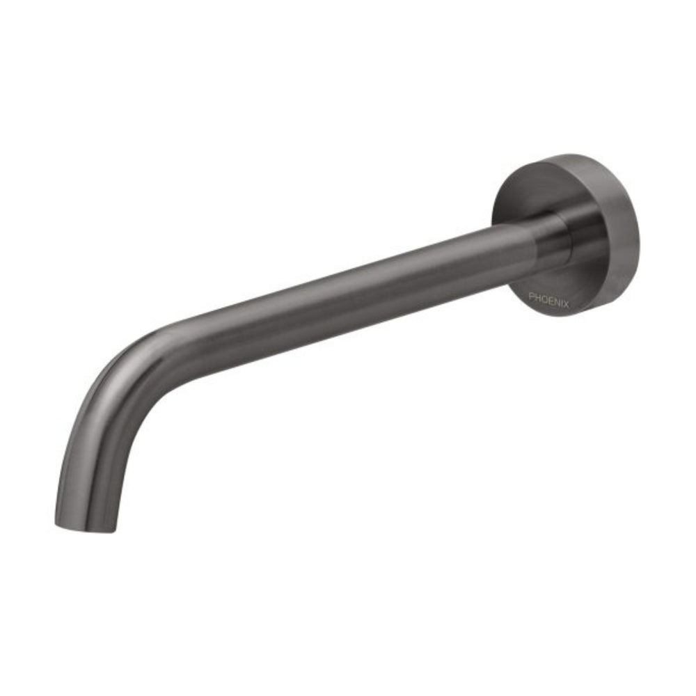 PHOENIX VIVID SLIMLINE WALL BATH OUTLET 230MM BRUSHED CARBON