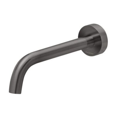 PHOENIX VIVID SLIMLINE WALL BASIN OUTLET 185MM BRUSHED CARBON