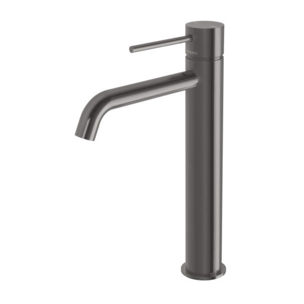 PHOENIX VIVID SLIMLINE LEAD FREE VESSEL MIXER OUTLET 289MM BRUSHED CARBON