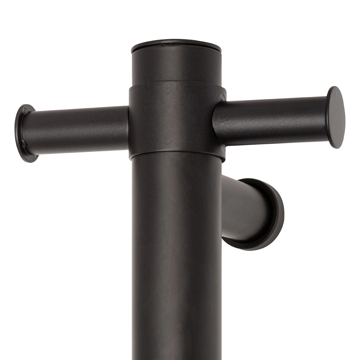 THERMOGROUP ROUND VERTICAL SINGLE HEATED RAIL 900MM MATTE BLACK