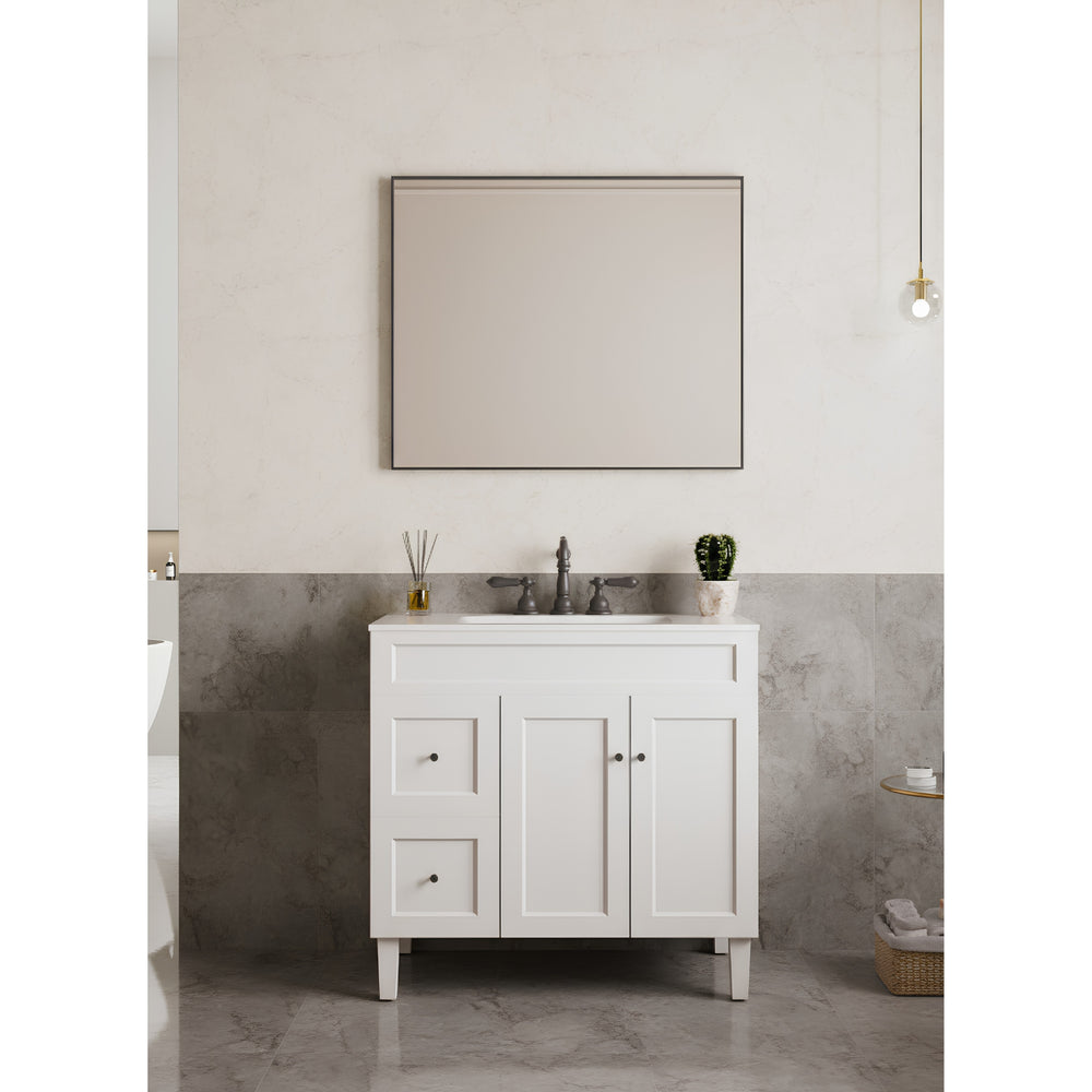 VITO VETRA RECTANGULAR ALUMINUM FRAMED MIRROR MATTE BLACK 450X600MM
