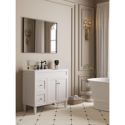 VITO VETRA RECTANGULAR ALUMINUM FRAMED MIRROR MATTE BLACK 600X750MM