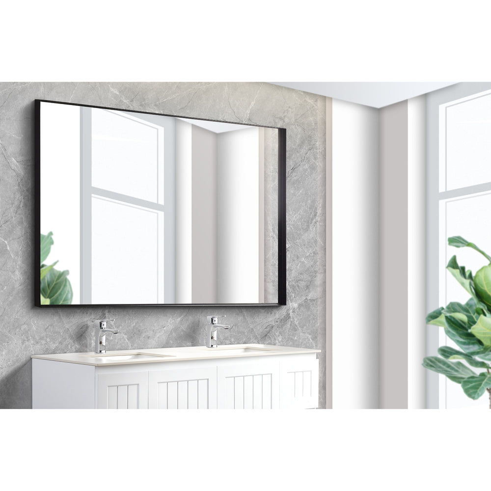 VITO VETRA RECTANGULAR ALUMINUM FRAMED MIRROR MATTE BLACK 750X750MM