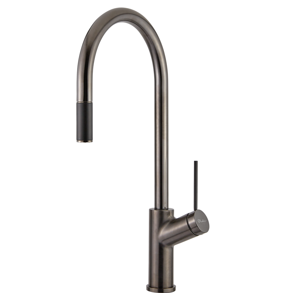 OLIVERI VILO PULL OUT KITCHEN MIXER 464MM GUN METAL