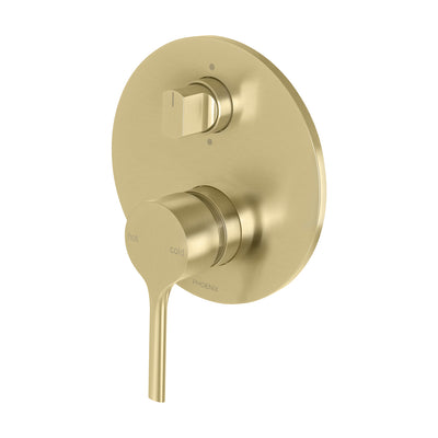 PHOENIX VIVID SLIMLINE SWITCHMIX OVAL SHOWER / BATH DIVERTER MIXER COMPLETE KIT BRUSHED GOLD