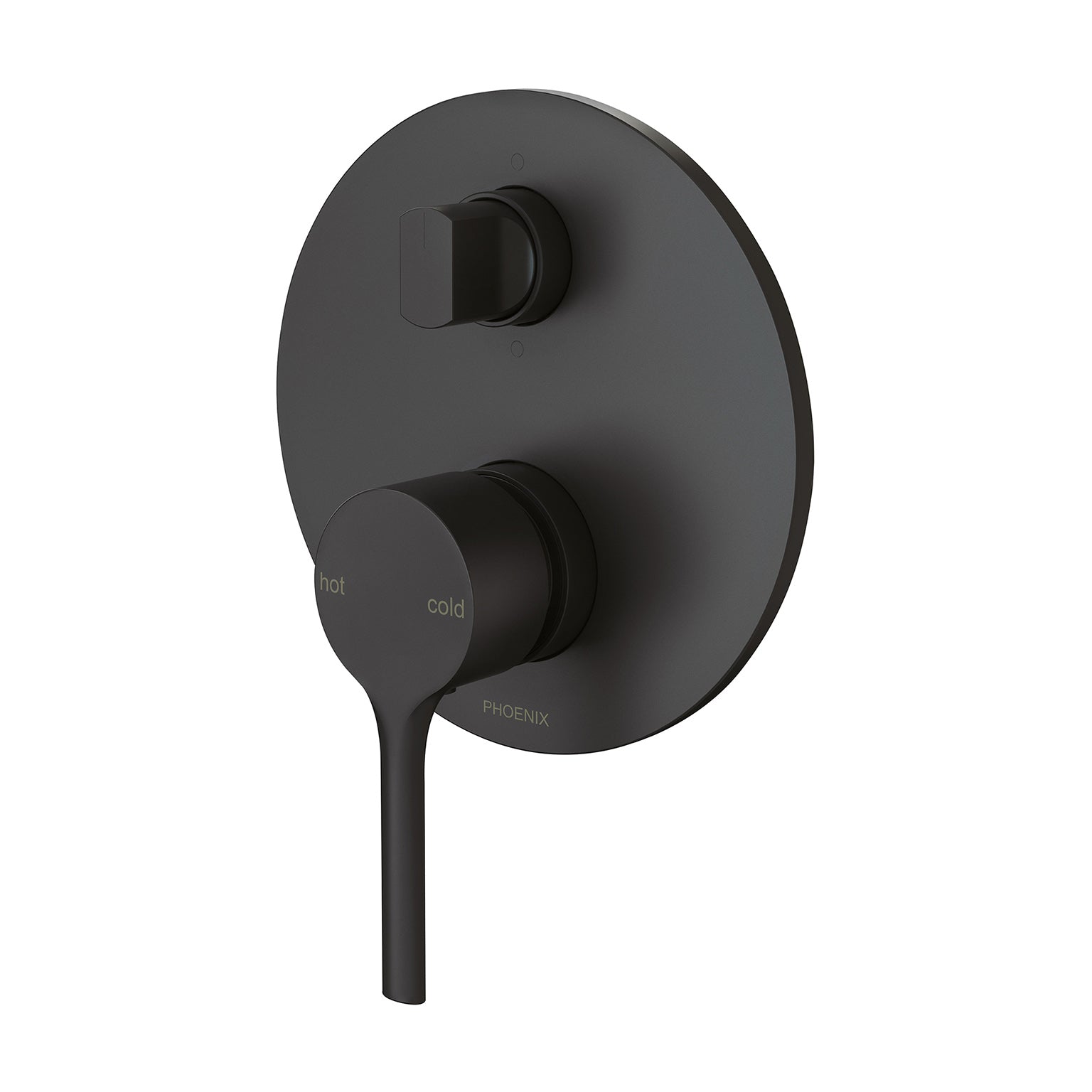 PHOENIX VIVID SLIMLINE OVAL SWITCHMIX SHOWER / BATH DIVERTER MIXER FIT-OFF AND ROUGH-IN KIT MATTE BLACK