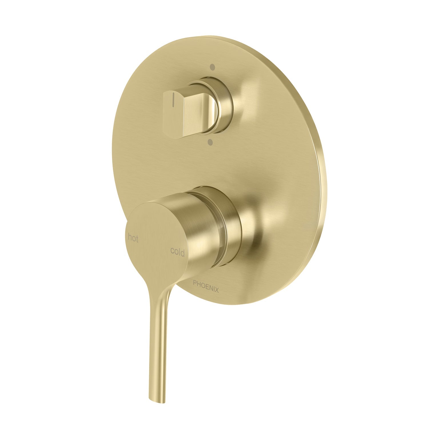 PHOENIX VIVID SLIMLINE OVAL SWITCHMIX SHOWER / BATH DIVERTER MIXER FIT-OFF AND ROUGH-IN KIT BRUSHED GOLD