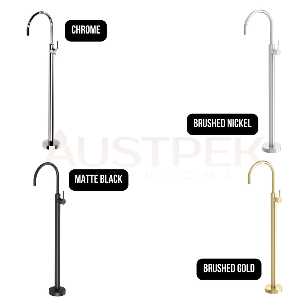 PHOENIX VIVID SLIMLINE OVAL FLOOR MOUNTED BATH MIXER MATTE BLACK
