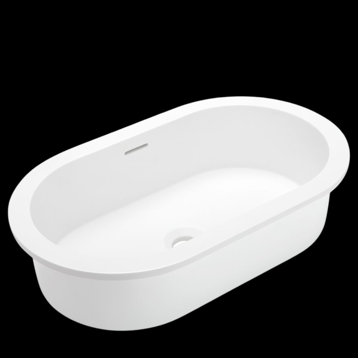 KASKADE PACIFIC UNDERCOUNTER OVAL STONE BASIN MATTE WHITE 539MM