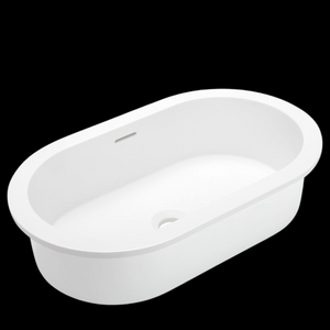 KASKADE PACIFIC UNDERCOUNTER OVAL STONE BASIN MATTE WHITE 539MM