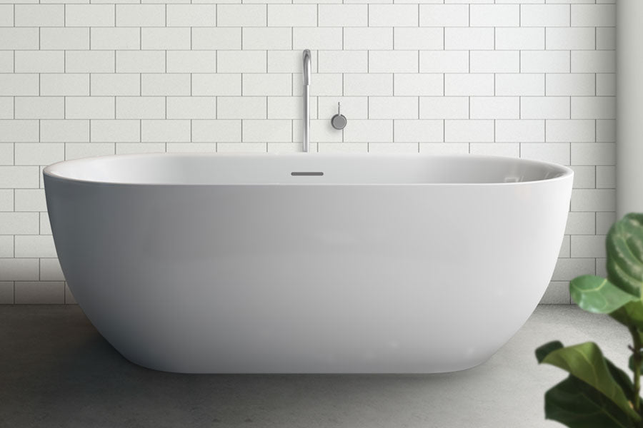 DECINA VALENTINA FREESTANDING BATH MATTE WHITE (AVAILABLE IN 1500MM AND 1700MM)