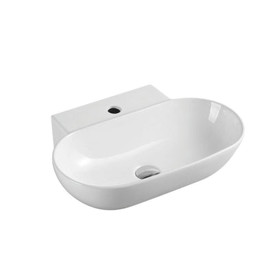 MERCIO VENTO OVAL WALL HUNG BASIN GLOSS WHITE 560MM