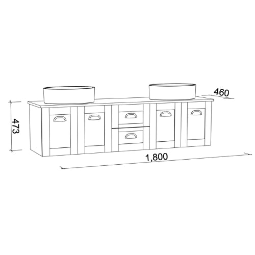 TIMBERLINE VICTORIA CUSTOM WALL HUNG VANITY (ALL SIZING)