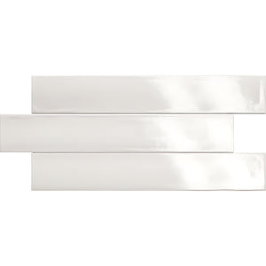 EVERSTONE VICTORY WHITE GLOSSY 370X61MM PLANK TILE (PER BOX)