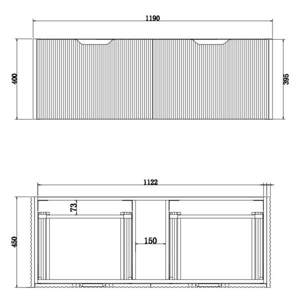 RIVA VIENNA AMERICAN OAK 1200MM SINGLE BOWL WALL HUNG VANITY