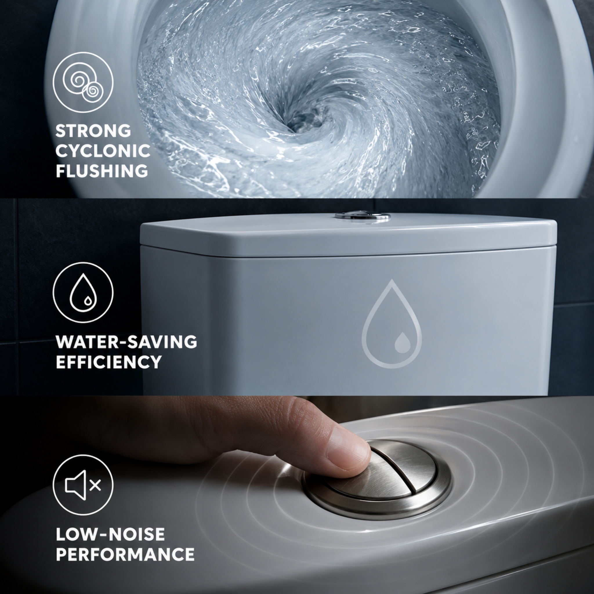 POSEIDON VIVID BTW TOILET SUITE GLOSS WHITE