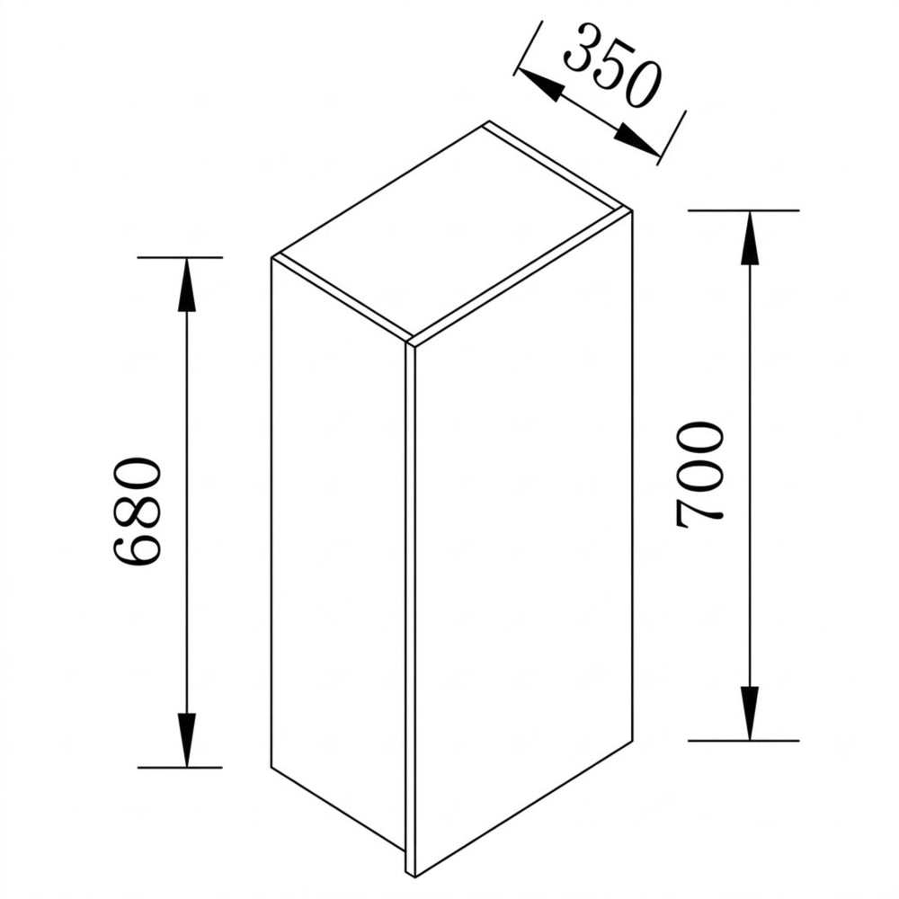 VITO CUSTOM SINGLE DOOR CUPBOARD KITCHEN WALL CABINET 700MM (MULTIPLE SIZES AVAILABLE)