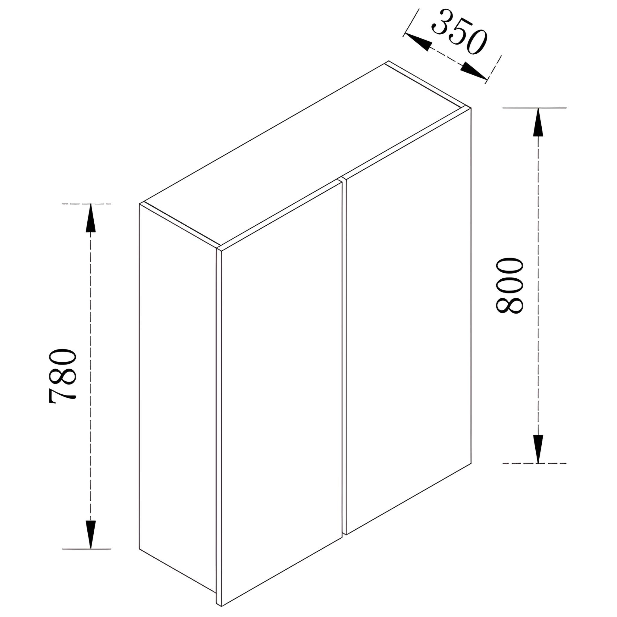 VITO CUSTOM DOUBLE DOOR CUPBOARD KITCHEN WALL CABINET 800MM (MULTIPLE SIZES AVAILABLE)