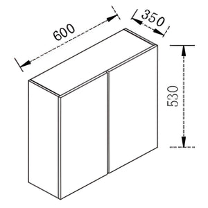 VITO CUSTOM DOUBLE DOOR CUPBOARD RANGE HOOK KITCHEN WALL CABINET (MULTIPLE SIZES AVAILABLE)