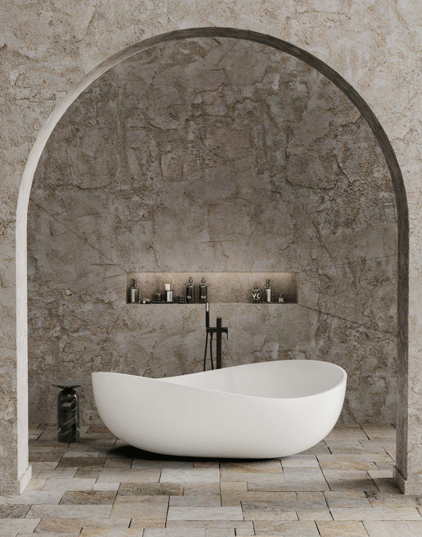 ENFLAIR WAVE FREESTANDING BATH GLOSS WHITE 1800MM