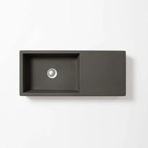 CONCRETE STUDIO WEERLO COMPACT CONCRETE BASIN DARK GREY 610MM