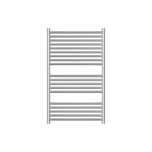 LINSOL ALLEGRA 19-BAR WIDE HEATED TOWEL RAIL CHROME 1200MM