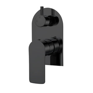 AQUAPERLA PERSANO WALL MIXER WITH DIVERTER 150MM MATTE BLACK