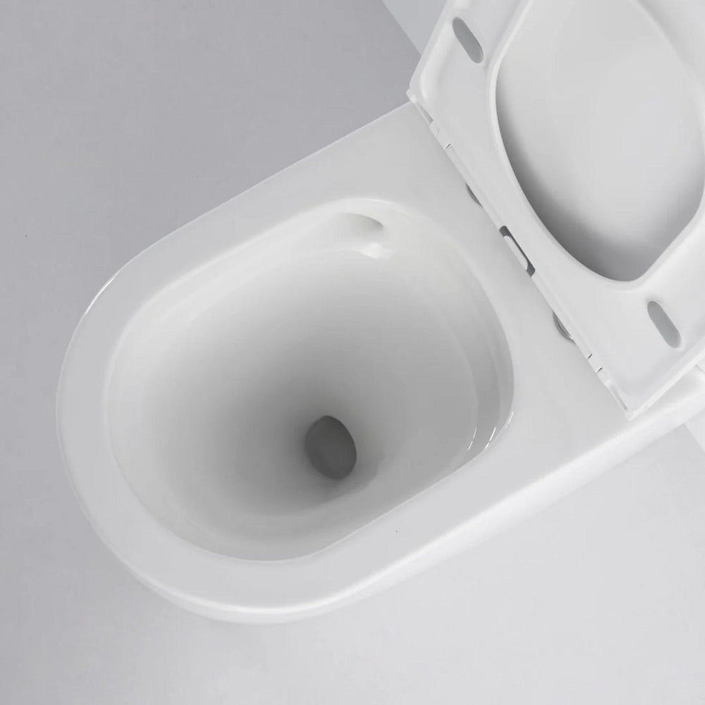 MERCIO WALTON QUIET RIMLESS AND TORNADO FLUSH BACK TO WALL TOILET SUITE GLOSS WHITE