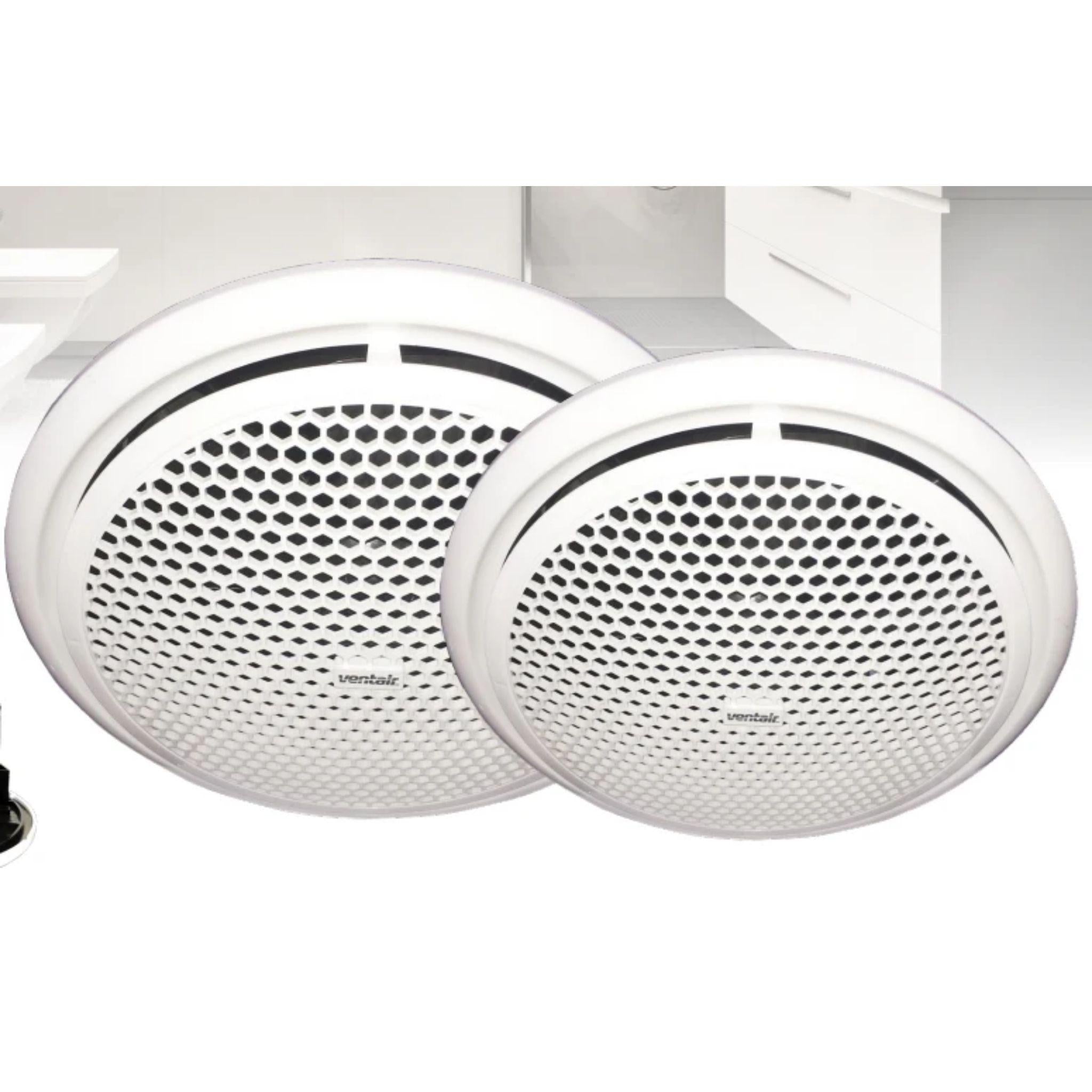 VENTAIR ULTRAFLO HIGH AIR EXTRACTION AXIAL EXHAUST FAN WHITE (AVAILABLE IN 200MM AND 250MM)