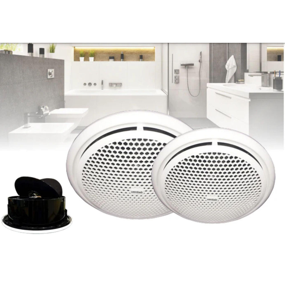 VENTAIR ULTRAFLO HIGH AIR EXTRACTION AXIAL EXHAUST FAN WHITE (AVAILABLE IN 200MM AND 250MM)