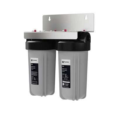 PURETEC WU10 40M TWIN UNDERWHOLE HOUSE WATER FILTER GREY