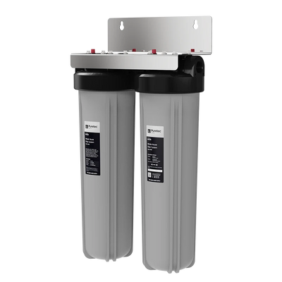 PURETEC WU20 40M TWIN UNDERWHOLE HOUSE WATER FILTER GREY