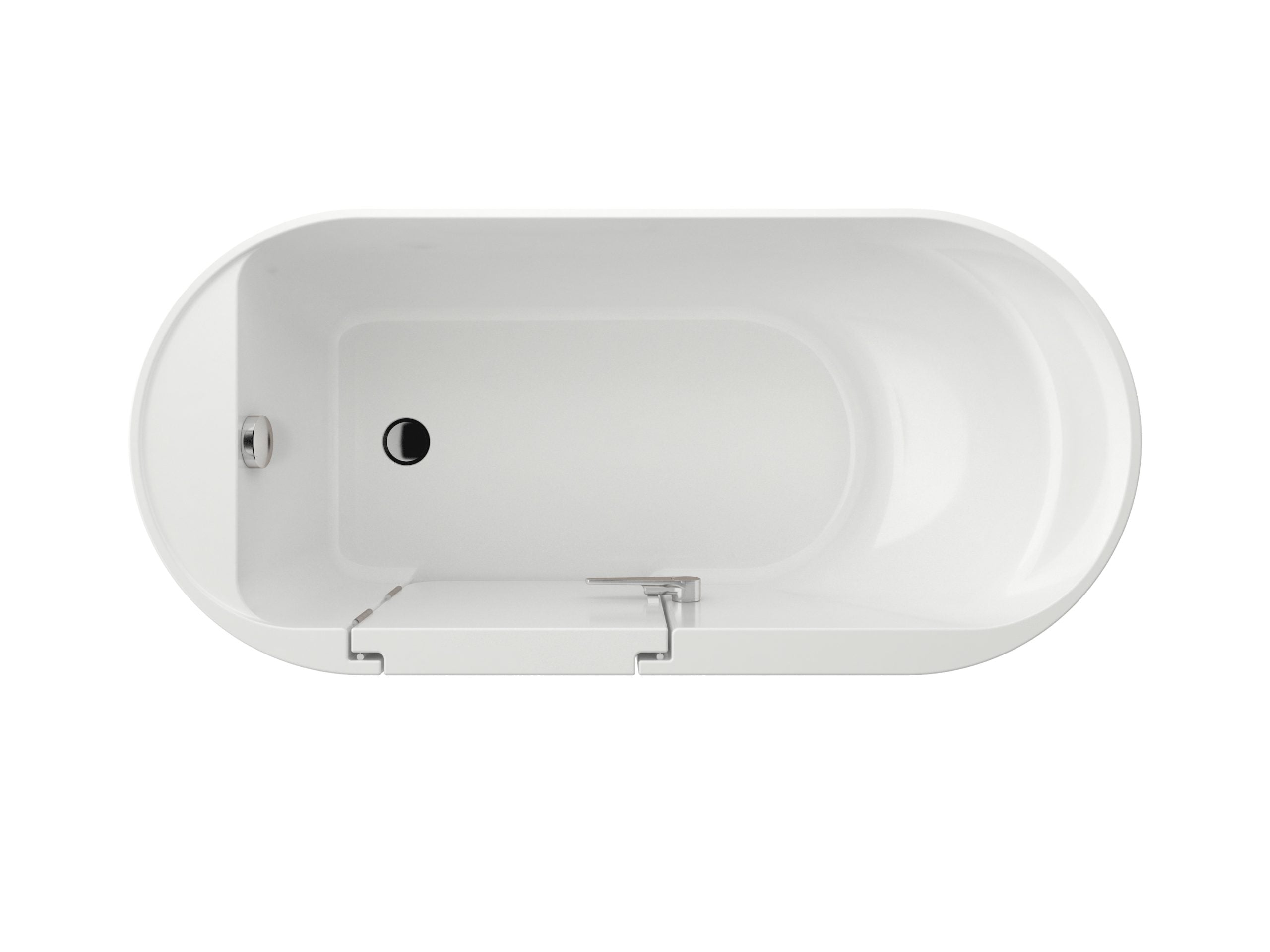 KASKADE WALDEN WALK-IN LIE DOWN ACRYLIC BATH MATTE WHITE 1700MM side view