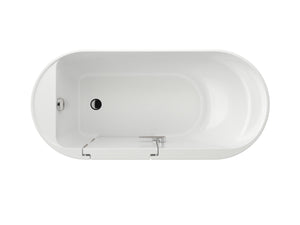 KASKADE WALDEN WALK-IN LIE DOWN ACRYLIC BATH MATTE WHITE 1700MM side view