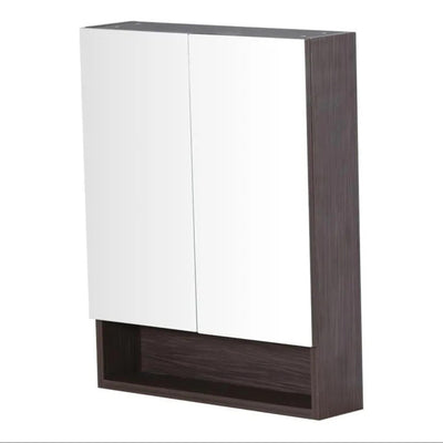 POSEIDON STELLA WALNUT MIRROR SHAVING CABINET 600X750MM