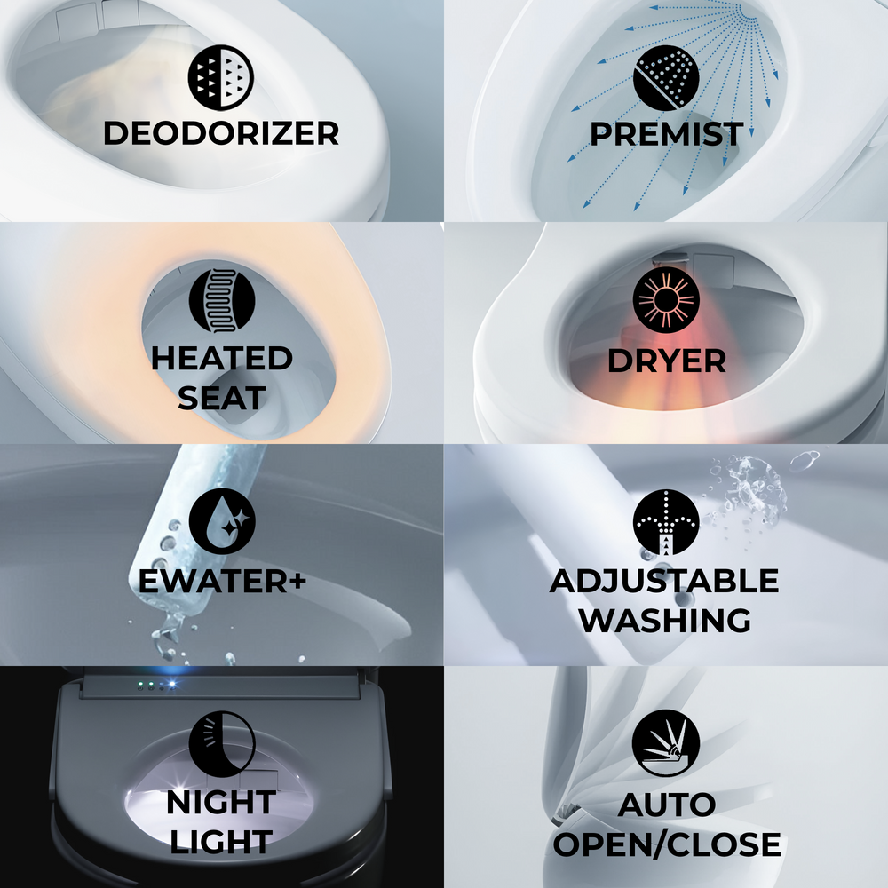 TOTO NEOREST LS INTEGRATED TOILET & REMOTE CONTROLLED WASHLET D-SHAPE GLOSS WHITE