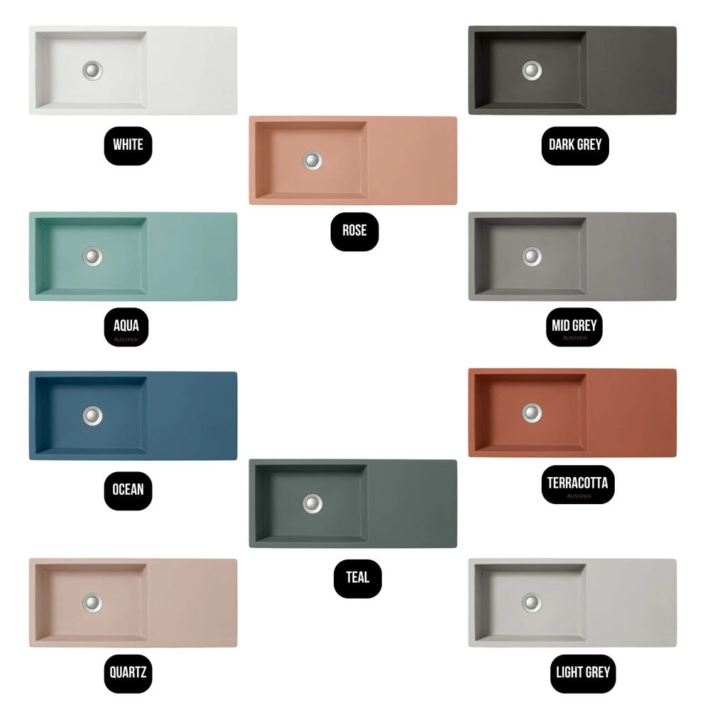 CONCRETE STUDIO WEERLO COMPACT CONCRETE BASIN MID GREY 610MM