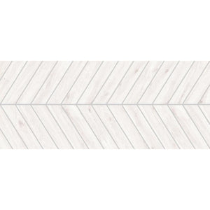 EVERSTONE OLTRE WHITE MATTE 540X110MM CHEVRON TILE (PER BOX)