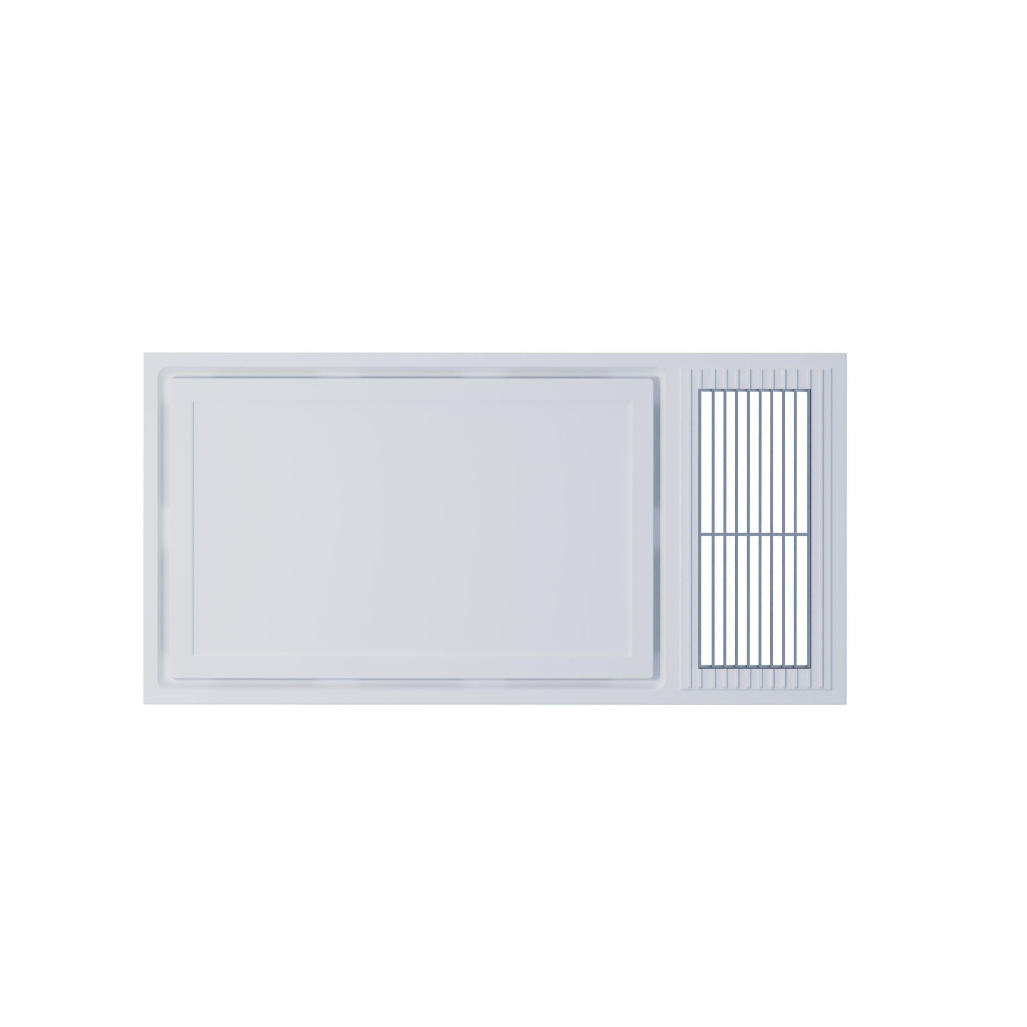 ZUMI REMO 3-IN-1 BATHROOM VENTILATION FAN AND HEATER WITH LED LIGHTS &amp; EXHAUST FAN WHITE 600MM