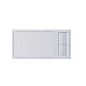 ZUMI REMO 3-IN-1 BATHROOM VENTILATION FAN AND HEATER WITH LED LIGHTS &amp; EXHAUST FAN WHITE 600MM
