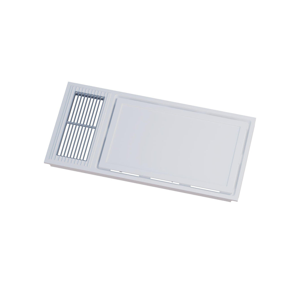 ZUMI REMO 3-IN-1 BATHROOM VENTILATION FAN AND HEATER WITH LED LIGHTS &amp; EXHAUST FAN WHITE 600MM