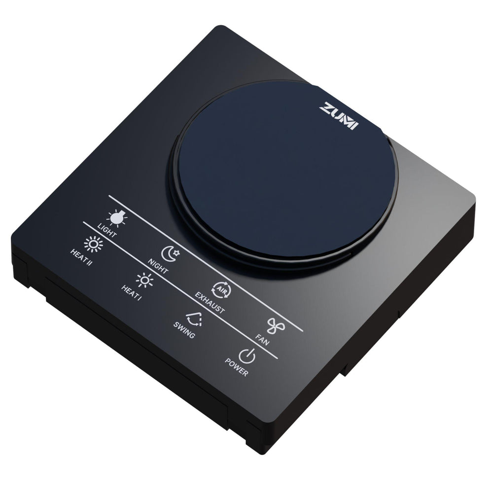 ZUMI SOMA 4-IN-1 BATHROOM VENTILATION FAN AND HEATER WITH LED LIGHTS, EXHAUST FAN, FRESH AIR BLOW & FRESH AIR FLOW MATTE BLACK 600MM