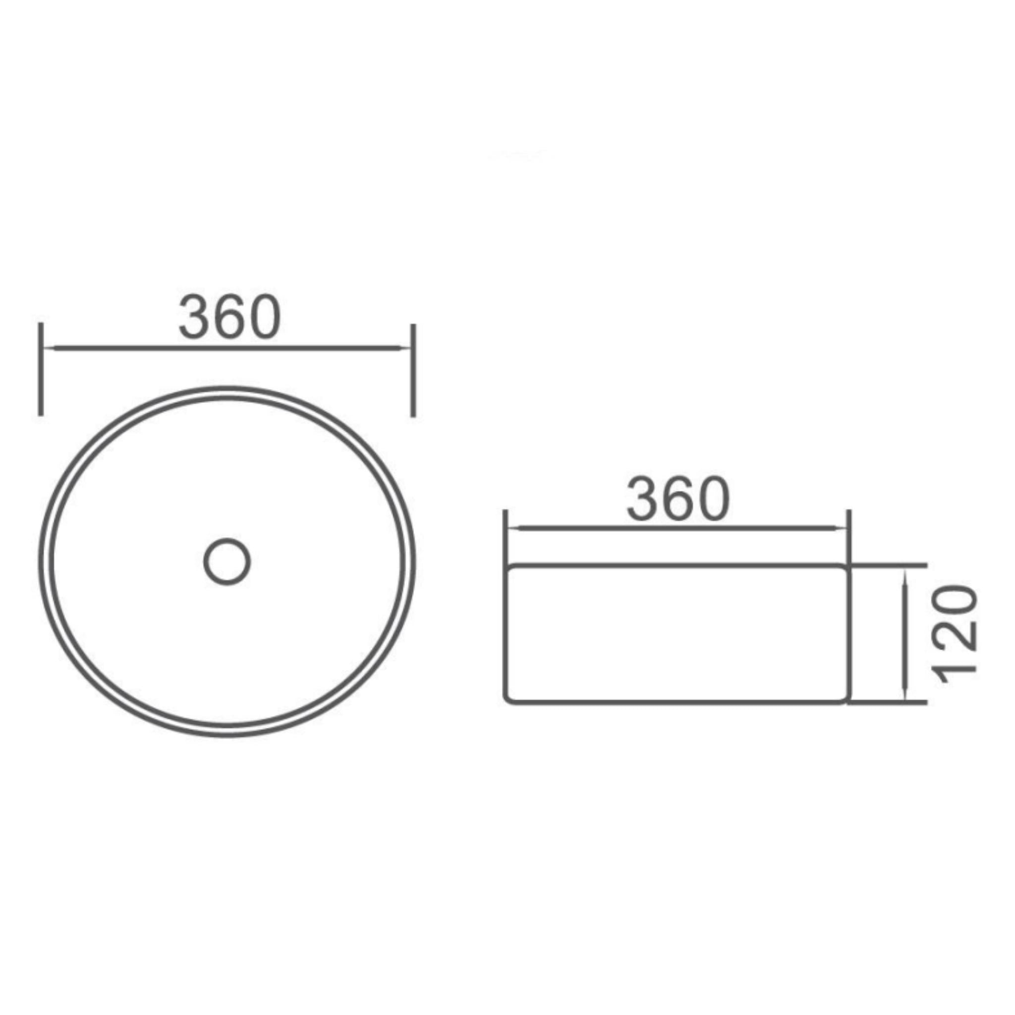AULIC DOVE ABOVE COUNTER BASIN GLOSS WHITE 360MM